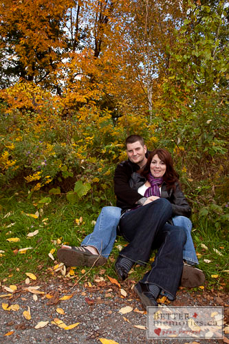 Picture of Couple in Fall Leaves